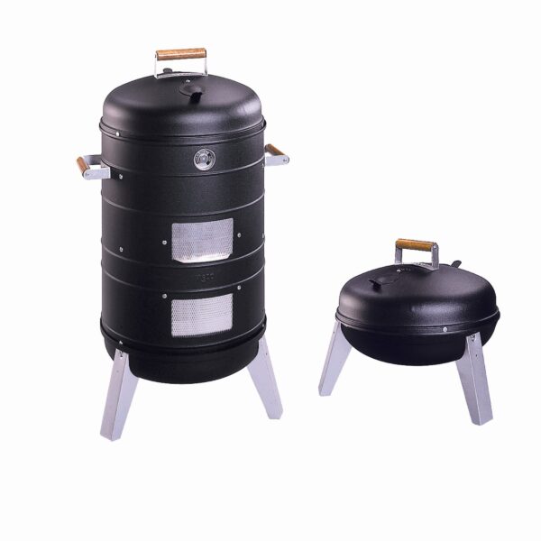 2 in 1 Charcoal Water Smoker - 图片 2